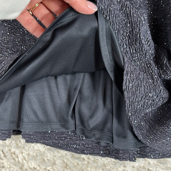 Eliza J Embellished Sparkle Knit Fit & Flare Dress, Steel Grey - Picture 11 of 11